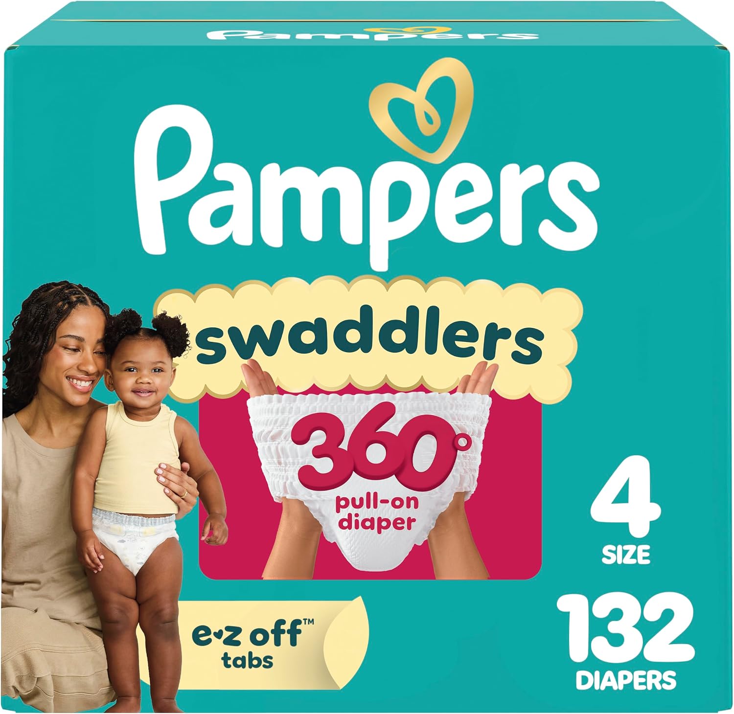 Pampers Diapers Swaddlers Size 4 132ct - rated 4.5 stars from 1347 reviews