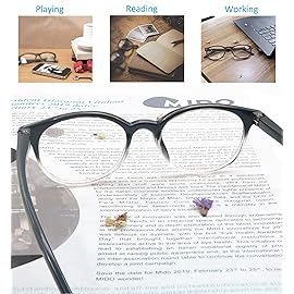 OLOMEE Black Reading Glasses Women Cute Small Round Readers +2.00 for Small Head/Petite Face,Lightweight Cheaters Reading Glasses w/Comfortable Spring Hinges 3 Pack
