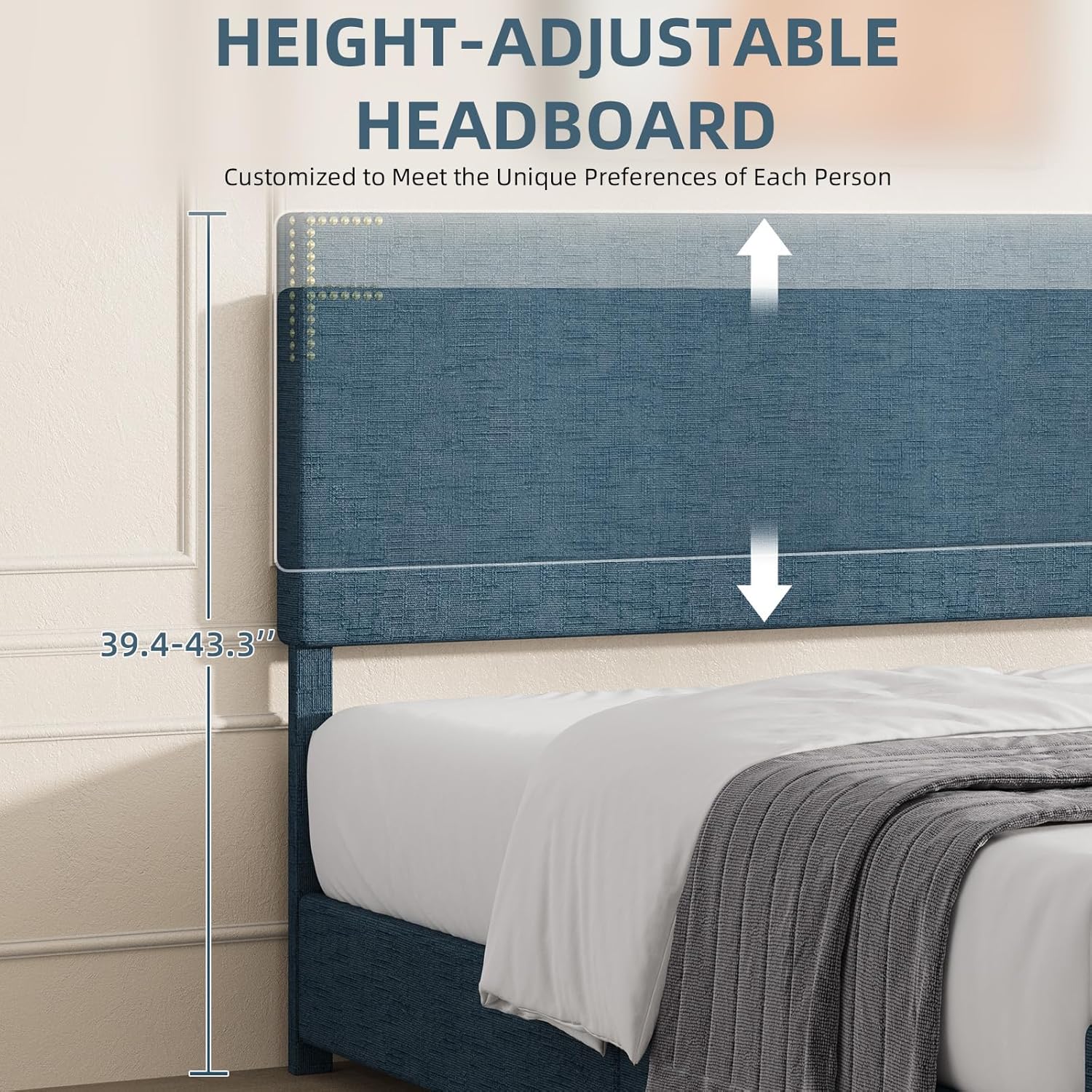 Twin Bed Frames, Twin Size Bed Frame with Headboard and Footboard,