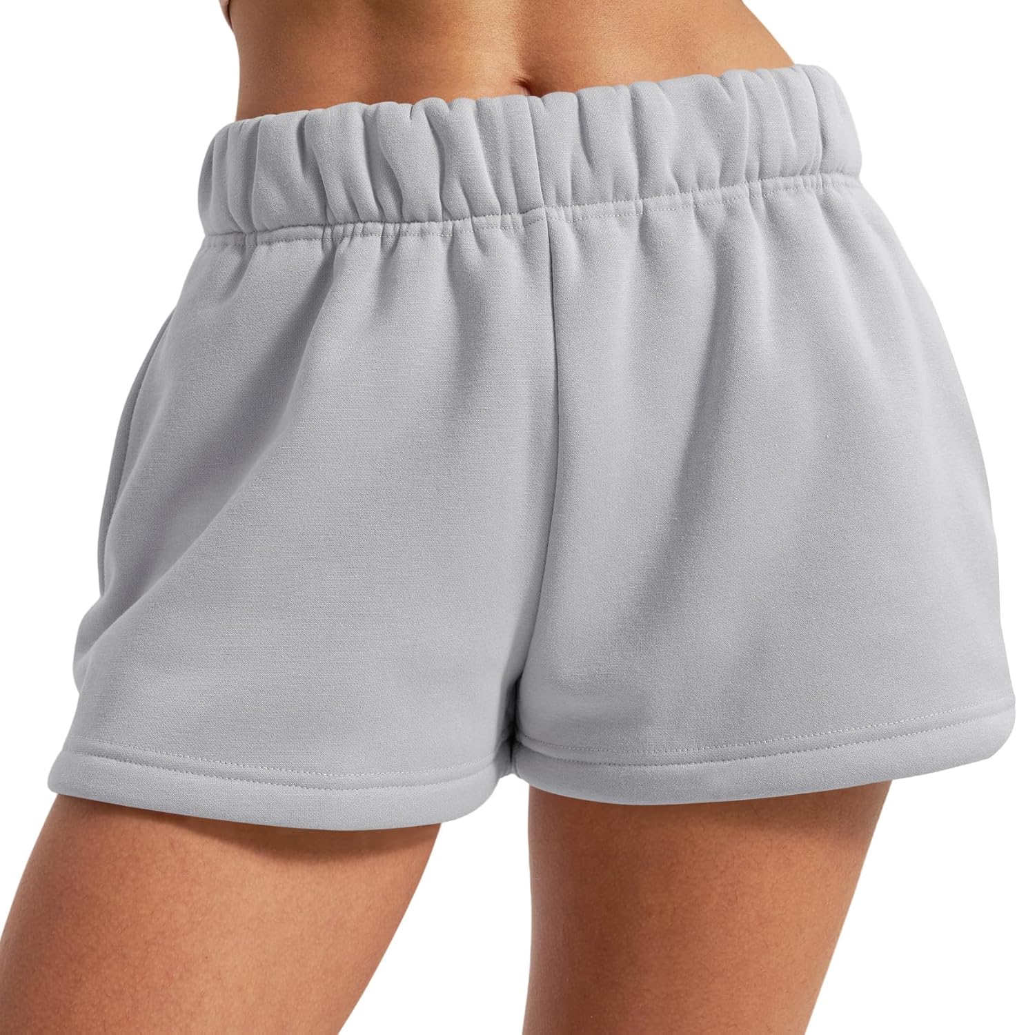 Women Sweat Cotton Shorts Fleece Summer Casual Workout Lounge Shorts with Pockets