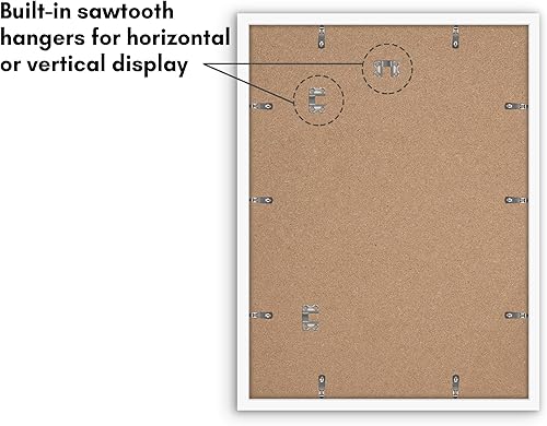 Vista 350 de Americanflat Portarretratos de 8 x 12 pulgadas con plexiglás pulido, juego de 2 portarretratos de 6 x 8 pulgadas con paspartú o para fotos de 8 x 12