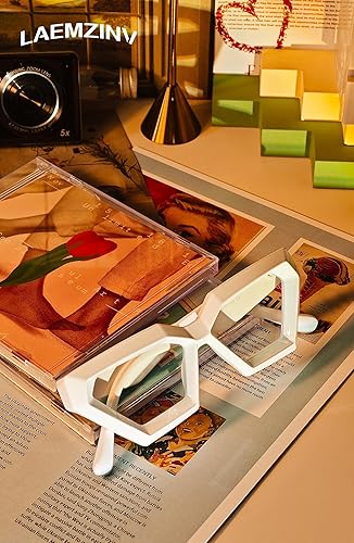 Miniatura 4 de LA039 - Lentes de luz azul para mujer, marco cuadrado de acetato grueso, para computadora y juegos