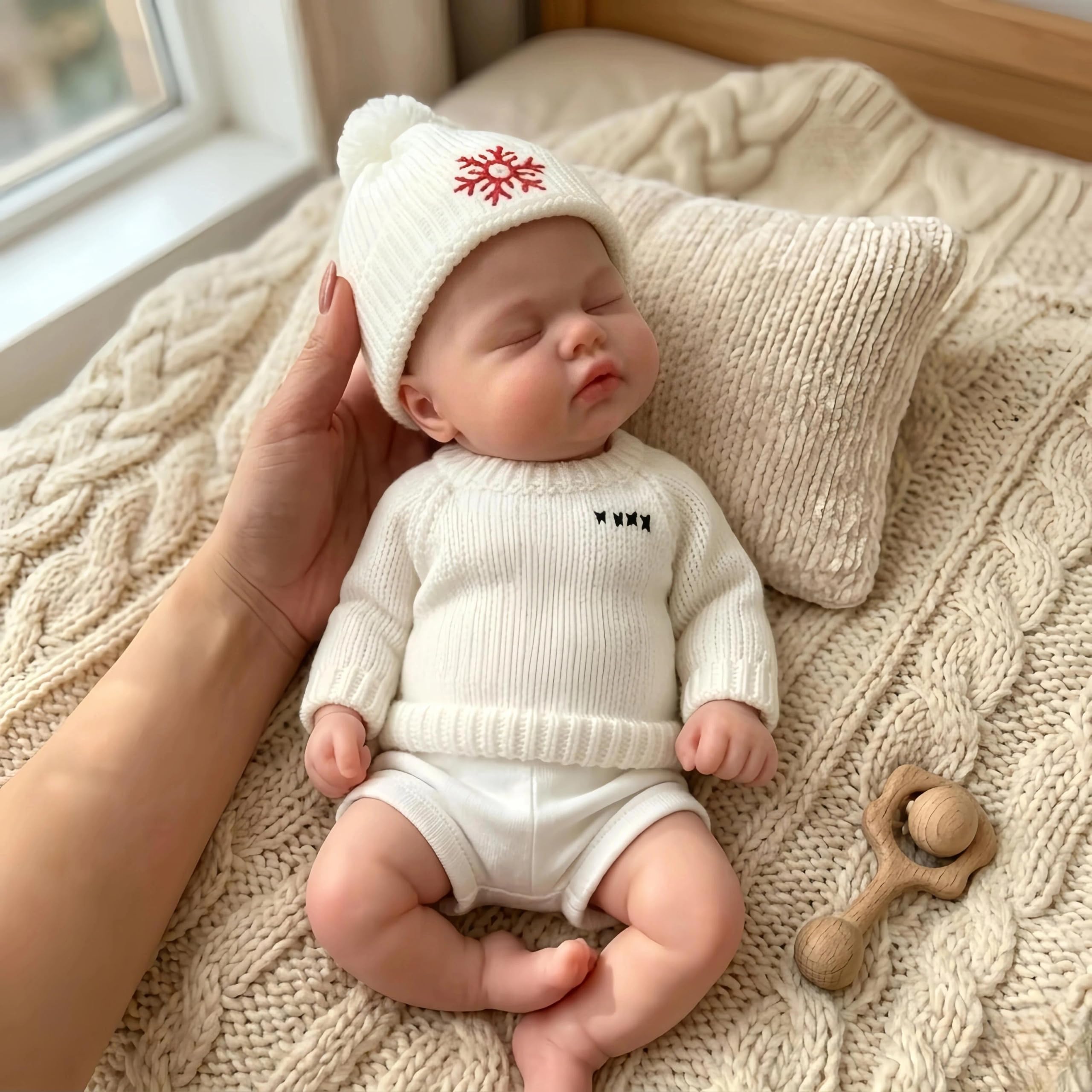 Zero pam 30CM Reborn Baby Vollsilikon Lebensecht,Reborn Puppe Silikon Baby | Schlafen Babypuppen Wie Echt,Waschbar Lebensechte Babypuppen Mit Zubehör,Geschenk Für Kinder Ab 3 Jahren