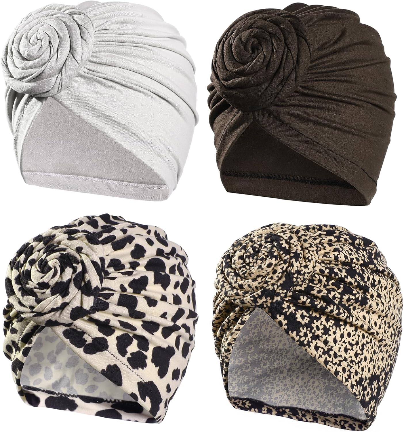 Artilady Stretch Turban Hats for Women - African Knot Headwraps Soft Pre Tied Bonnet Hair wrap Pretied for Black Women