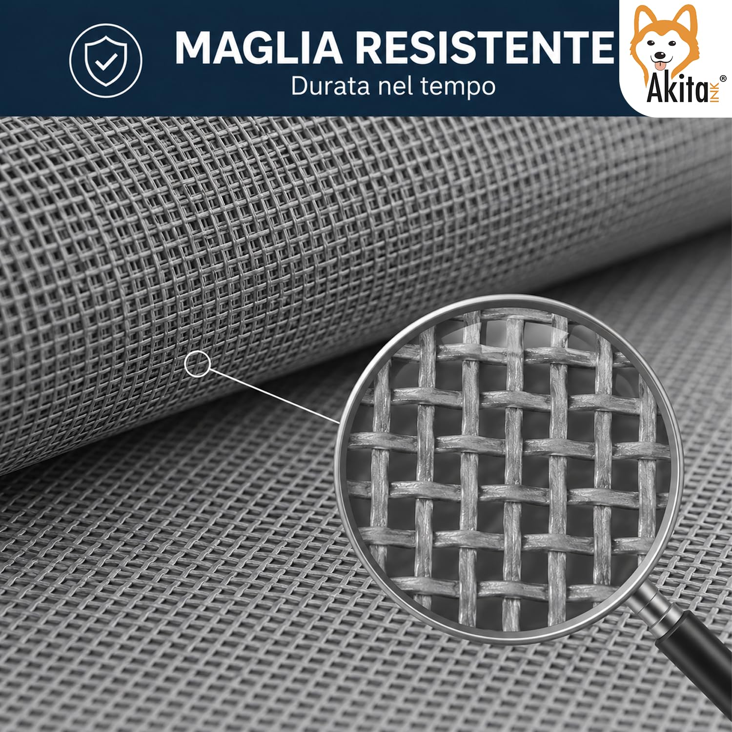Akitaink Rotolo Zanzariera in Fibra di Vetro 250x120 cm, Rete Grigia per Sostituzione e Riparazione