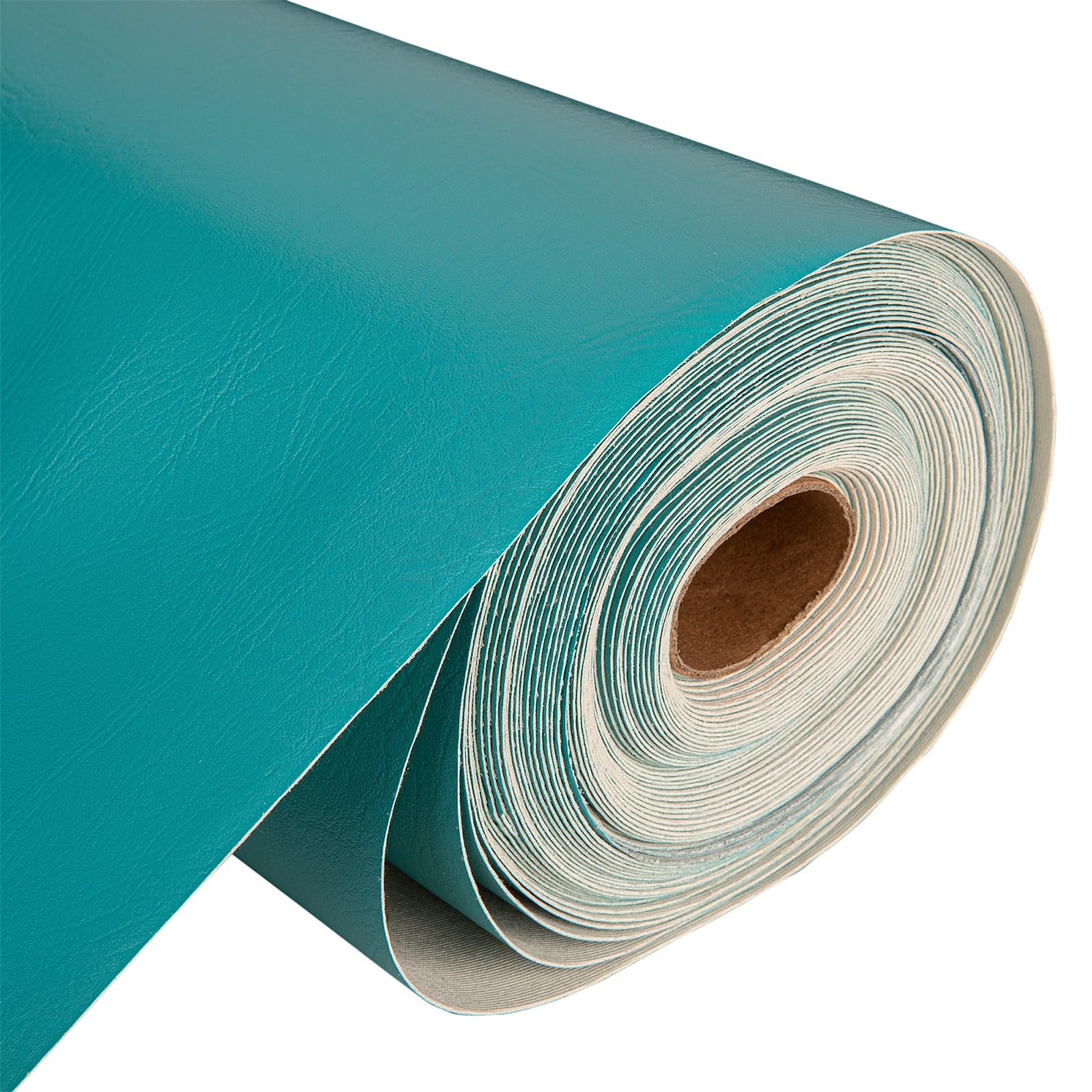 Vinyl Leatherette Fabric, Fire Retardant, Waterproof Upholstery Material, Faux Leather Sheets for Chairs, Bookbinding, 55 Inch Wide, Teal Fabric, 1 Metre