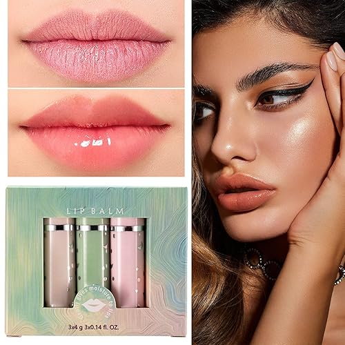 Miniatura 7 de Bálsamo labial hidratante e hidratante, tres juegos de cambio de temperatura, menta, labios incoloros, tres en uno, bálsamo labial hidratante,