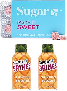 Sugar Splash Taste Sweeter Down There - Taste Changing Tablets & 9Pines Pineapple Shot Date Night Pack - Body Fluid Sweetener and Flavor Enhancer