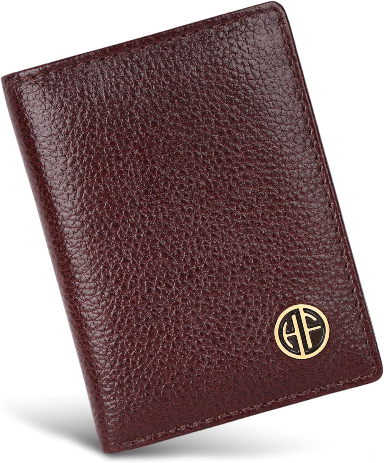 Genuine Leather Card Holder Wallet for Man & Women, RFID Protected ATM/Credit Card Holder Wallet for Men with 6 Slots and 1 Currency Slot, Gift for Men - Brown