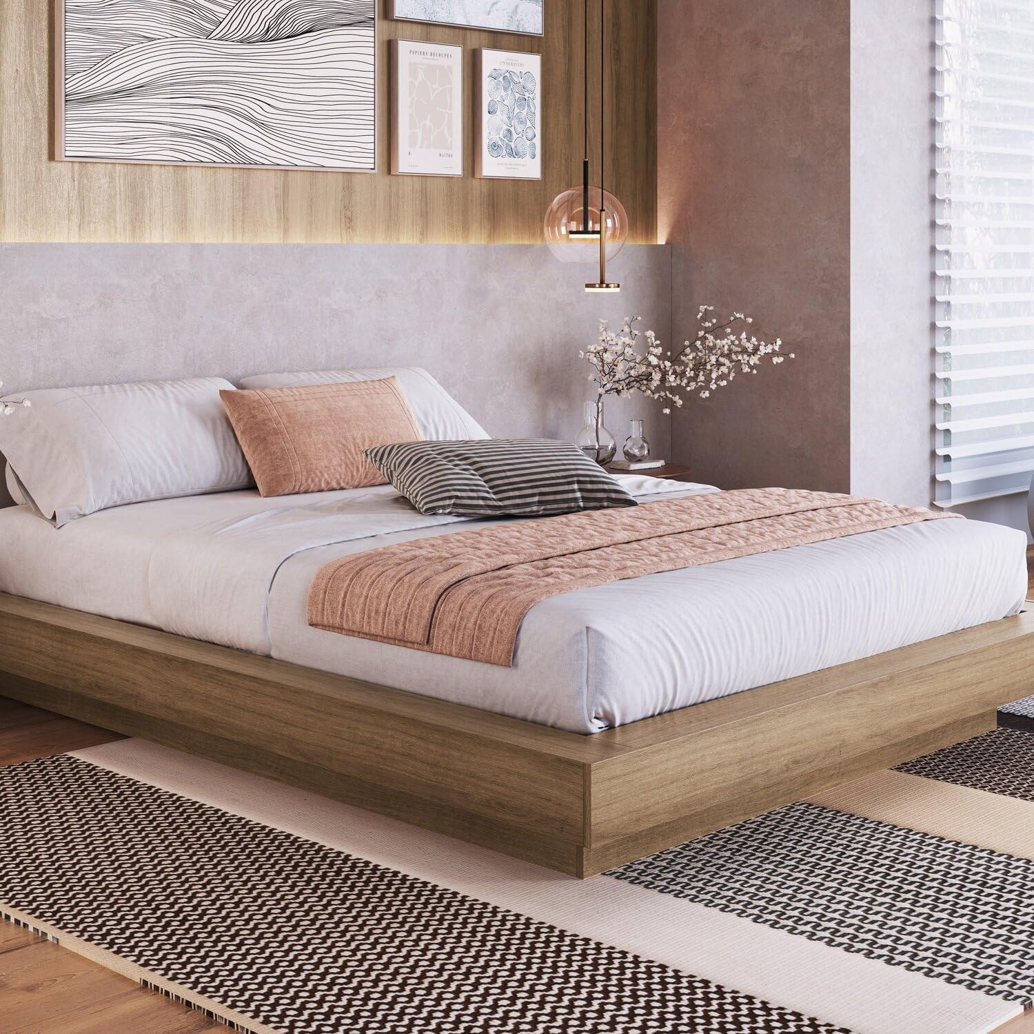 Cama Casal Queen Suspensa 140/160 Zurique Mel