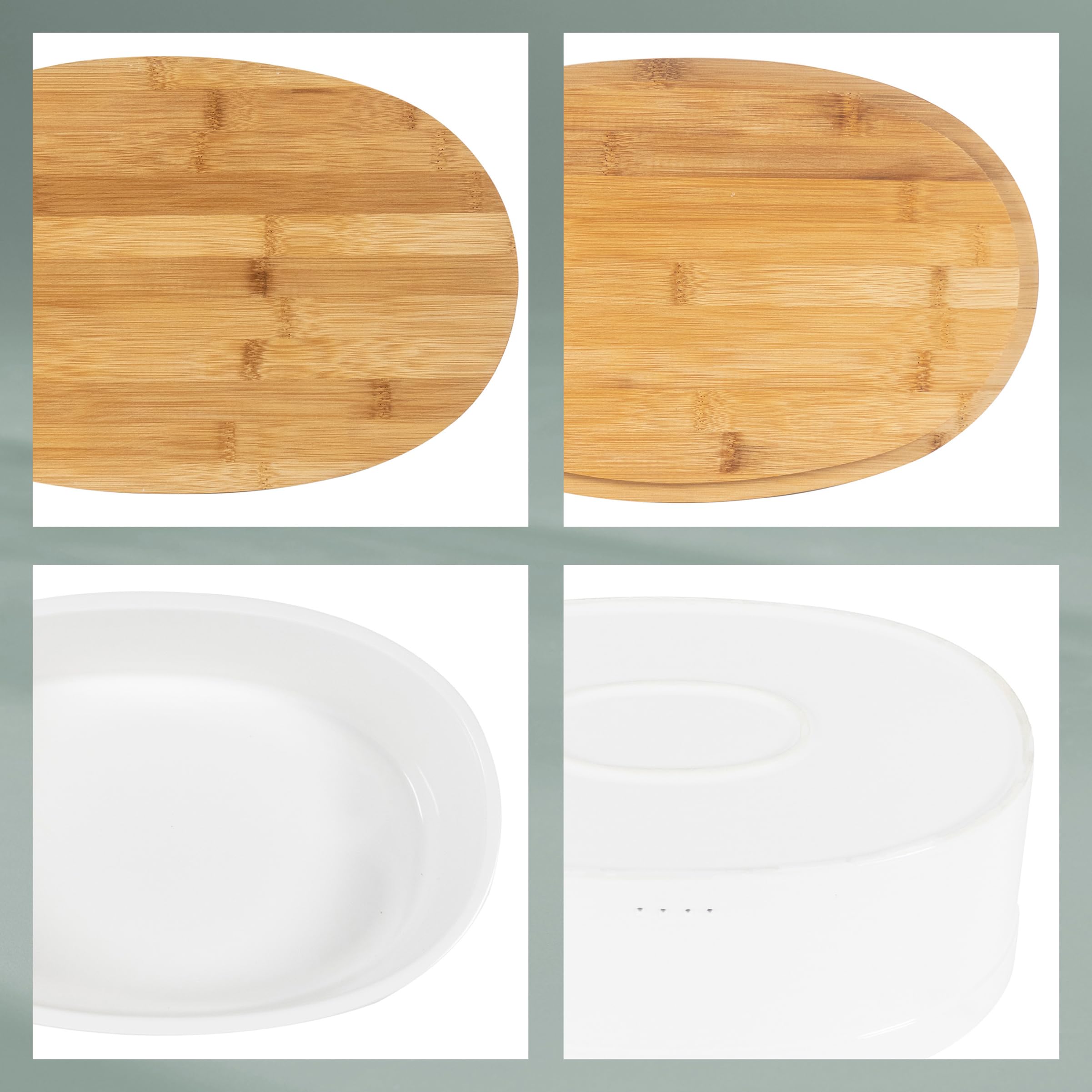 kela Keramik Brotkasten mit Lüftungslöcher 36,5x23,5x14cm, Brotbox Keramik, SALENA, Brottopf weiß