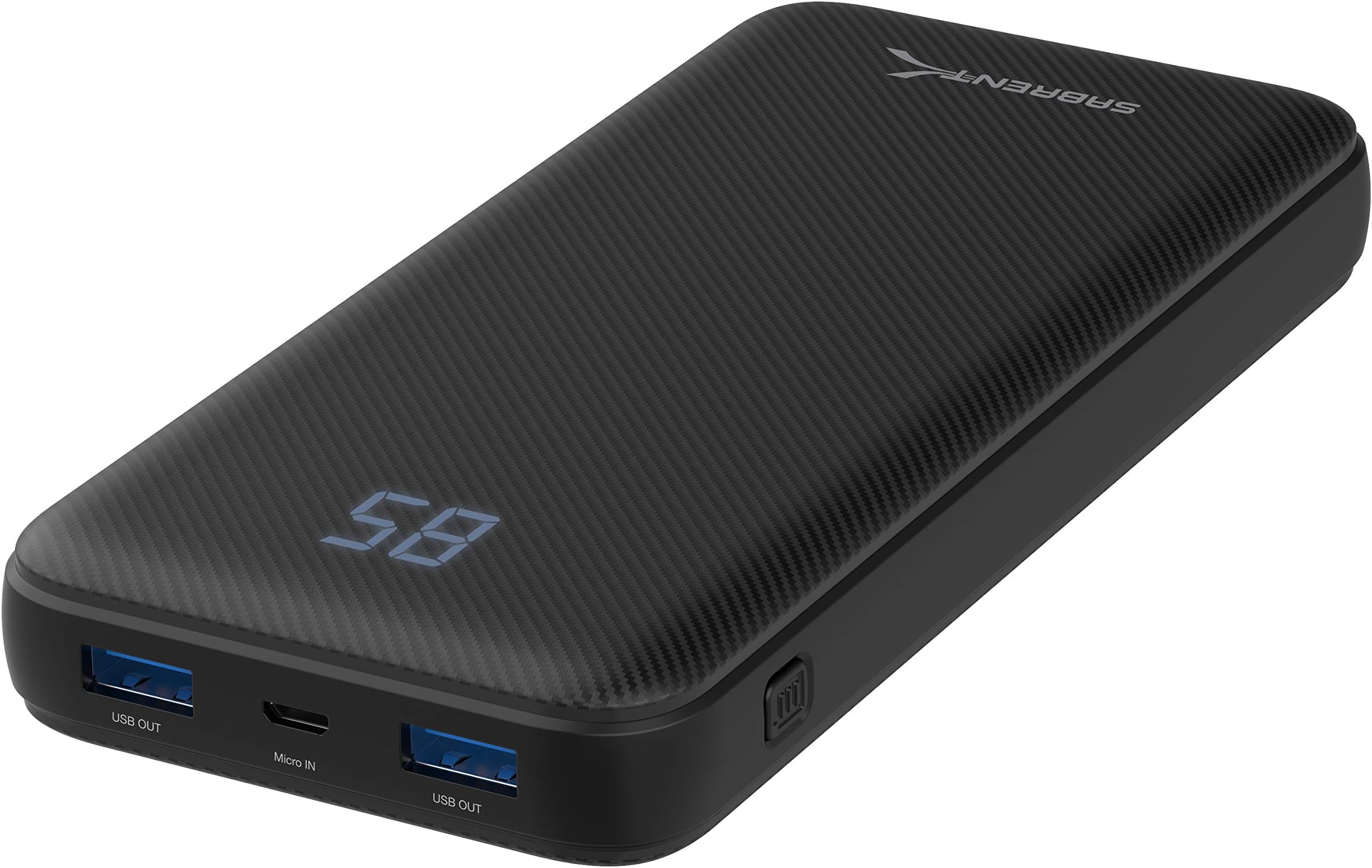 Sabrent 20000 mAh USB C PD Power Bank Portable Charger with Quick Charge (PB-Y20B)