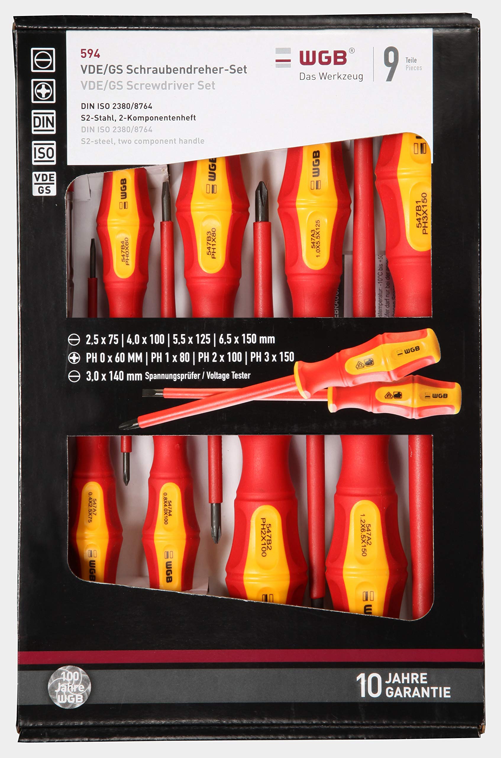 VDE Schraubendreher-Set, DIN ISO 2380, DIN ISO 8764 - 4