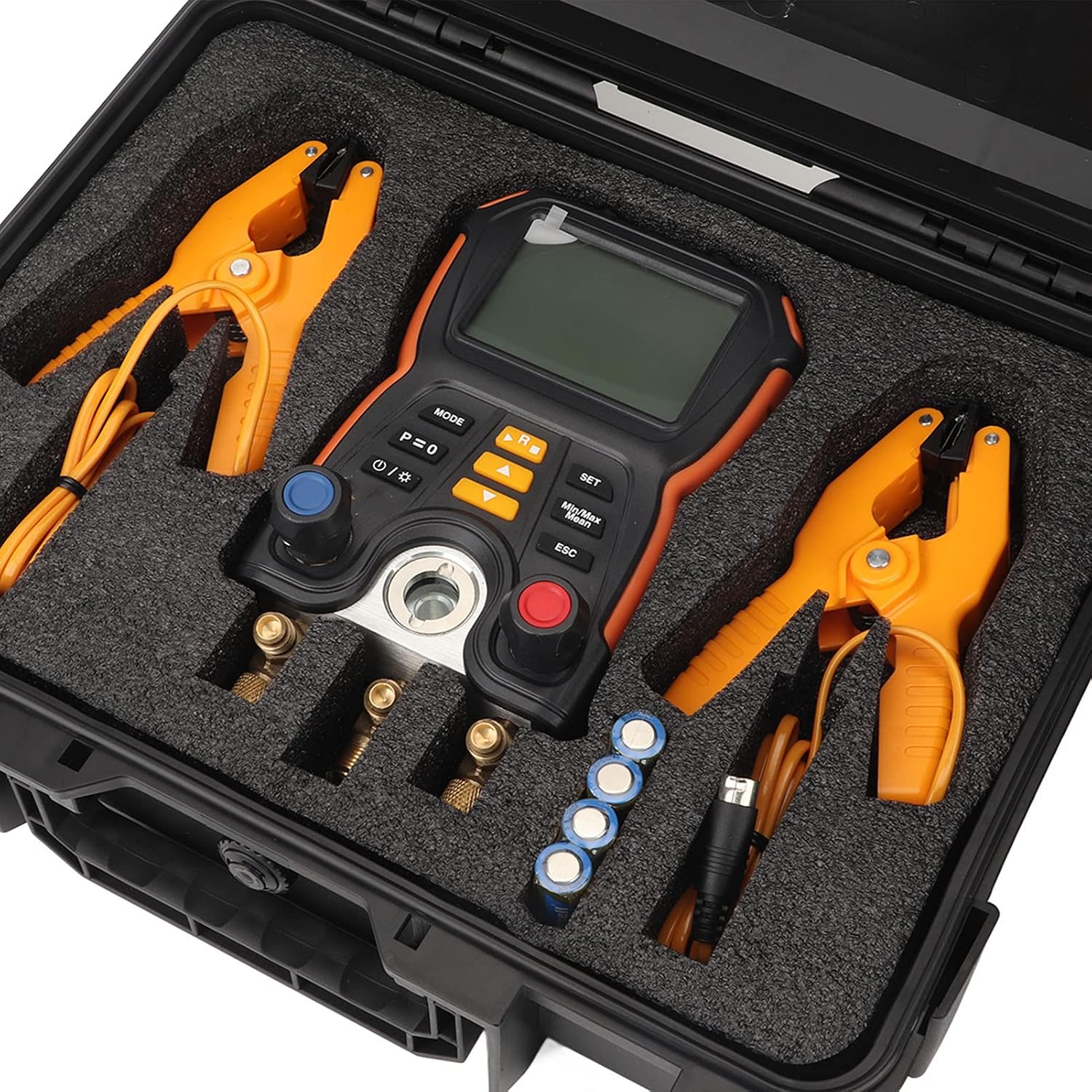1 Pc Digital Manifold, Digital High Pressure, Digital Manifold 2 in 1 Pressure Temperature Tester Air Conditioner HVAC Digital Manifold Mete