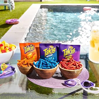 Takis Assorted Hero Variety Pack Rolled Tortilla Chips, 18 Count | (8) Fuego, (6) Blue Heat, (4) Intense Nacho, Non-Spicy to Extremely Spicy, 1oz Individual Bags for Snacking