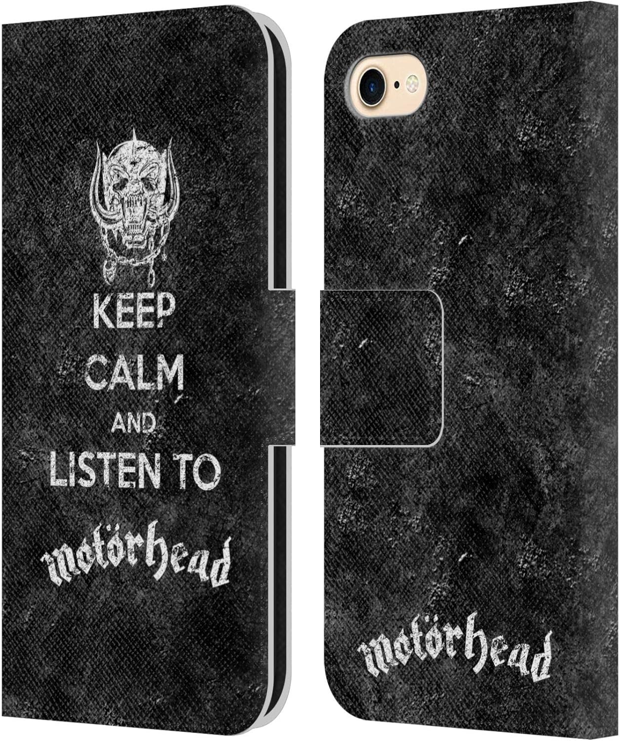 Head Case Designs Officially Licensed Motorhead Logo Key Art Leather Wallet Case Compatible with Apple iPhone 7/8 / SE 2020 & 2022