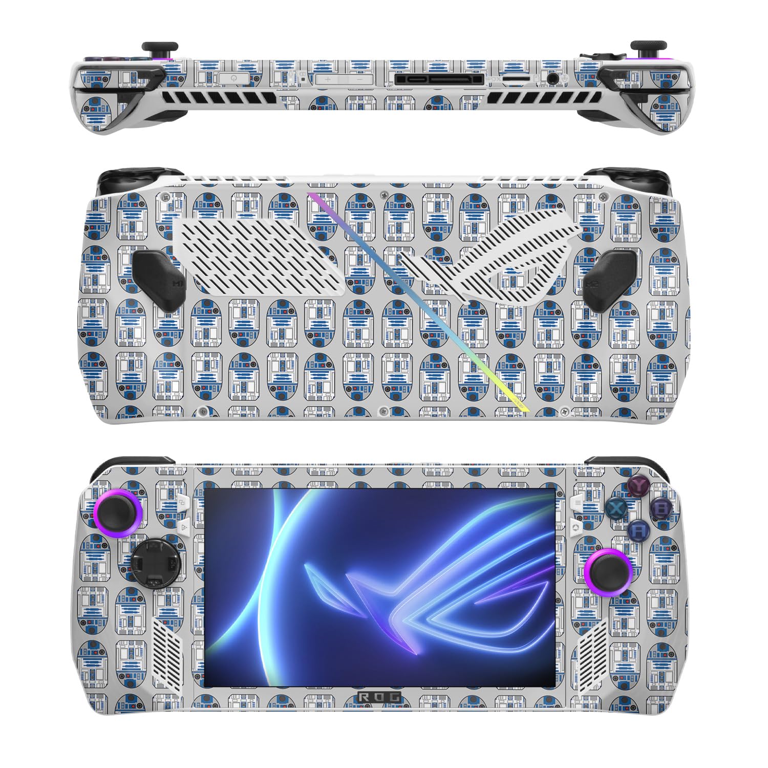 MightySkins Skin Compatible with Asus ROG Ally - Galaxy Bots | Protective, Durable, and Unique Vinyl Decal wrap Cover | Easy to Apply, Remove, and Change Styles