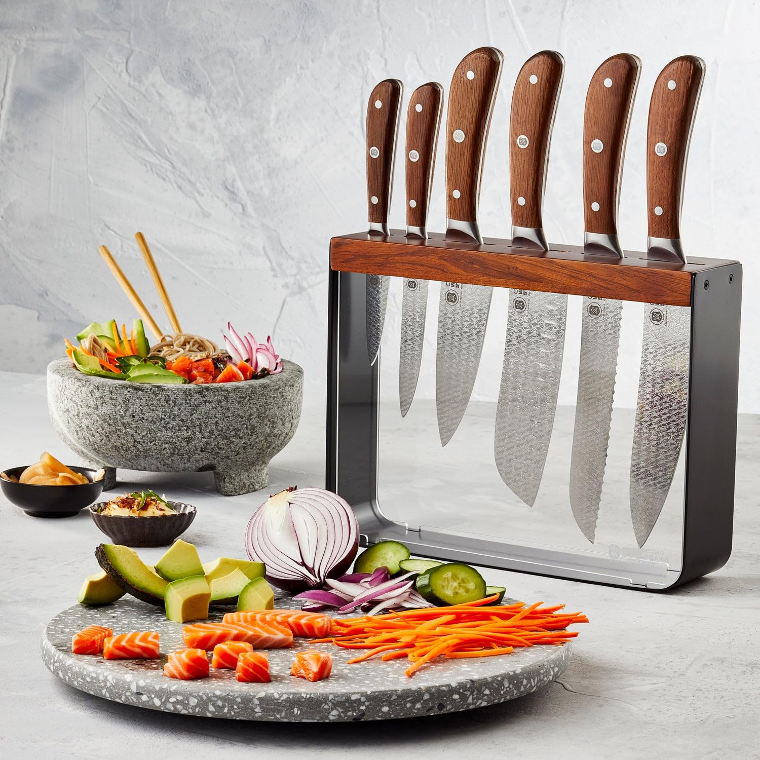 Cuisine:pro® Wolfgang Starke™ OAK Harz Knife Block 7 Piece