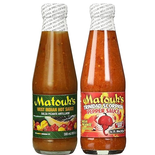 Miniatura 2 de Matouk's West Indian Hot and Trinidad Scorpion Pepper Sauce 10oz (Paquete de 2)