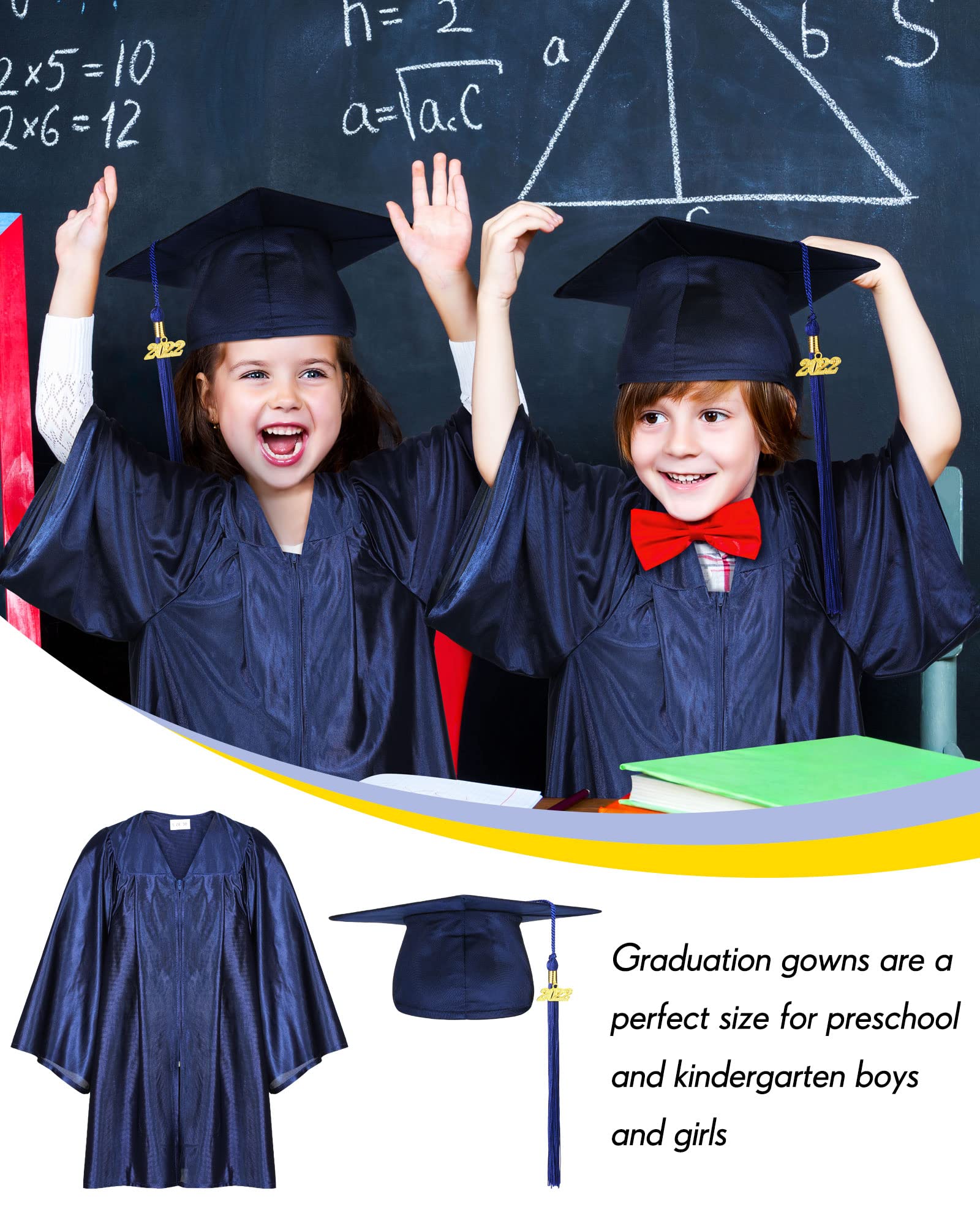 Buy Kindergarten Preschool Graduation Gown Cap Set with 2022 Tassel