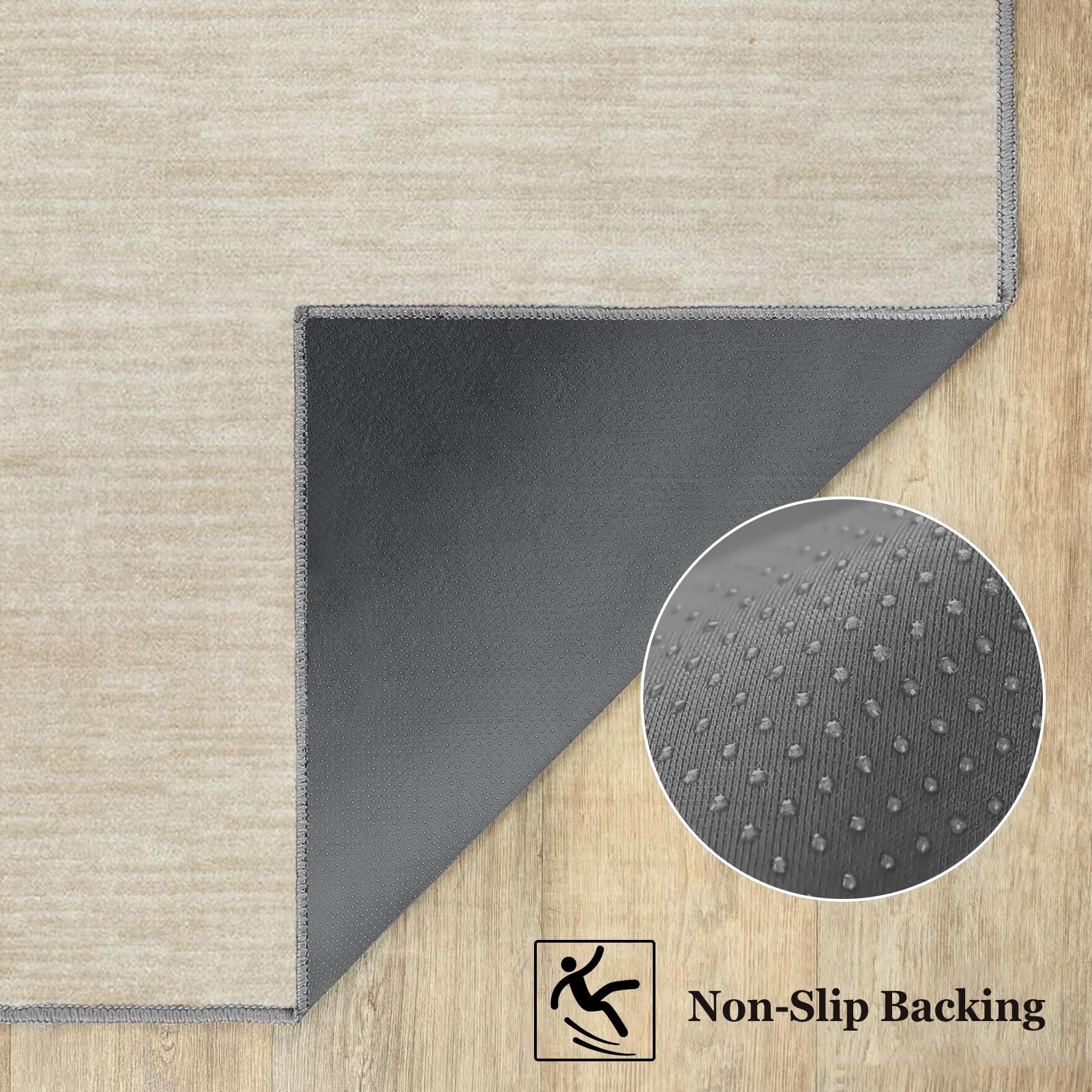 Tappeto Runner per Corridoio Tappeto Cucina Passatoia Antiscivolo Lavabile 60 x 200 cm Tappeto Corridoio Tappeti Runner Passatoia Tappetino per Soggiorno Entrata Ingresso Beige