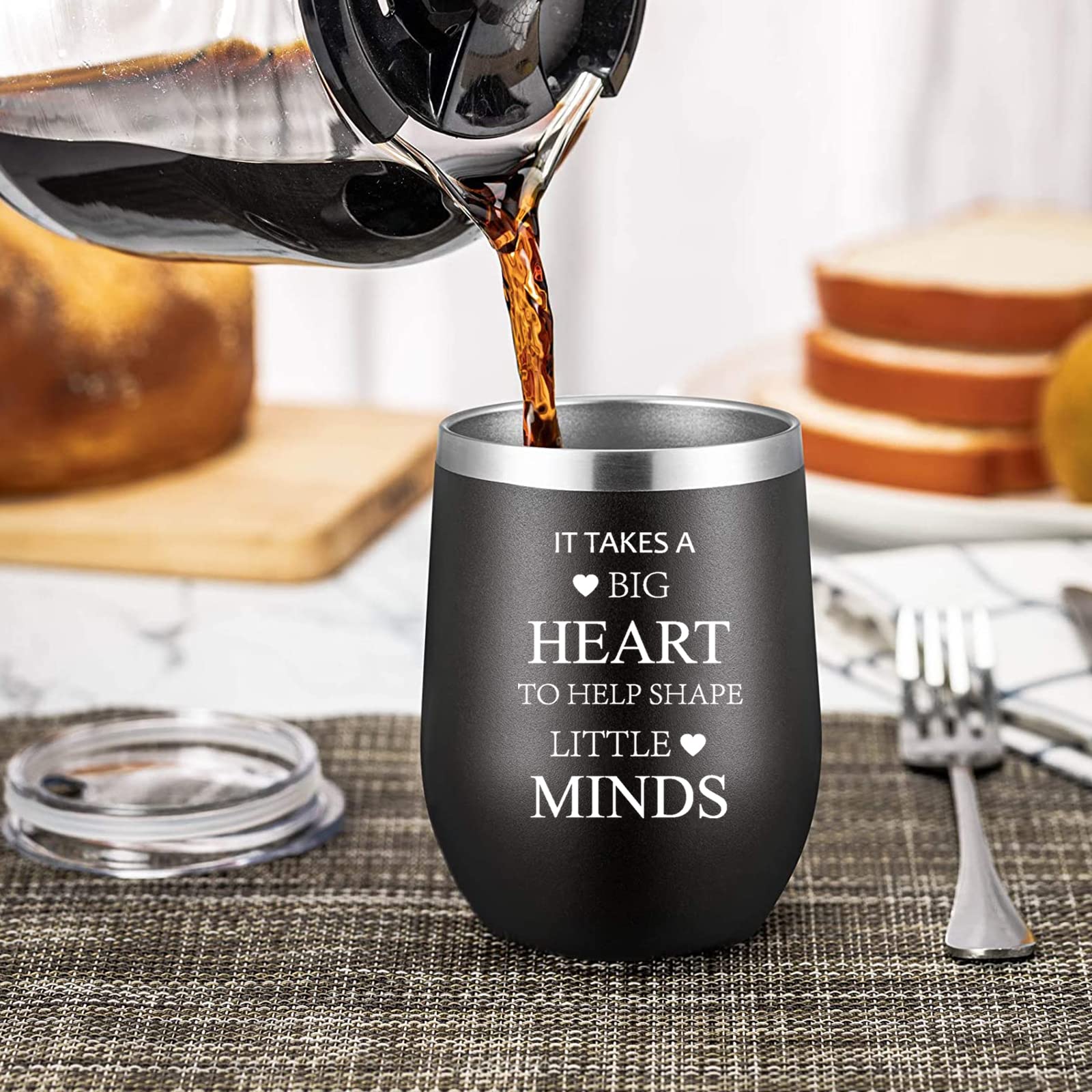Cabtnca Cadeau Pour Enseignant, Tasse « It Takes A Big Heart To Shape Little Minds