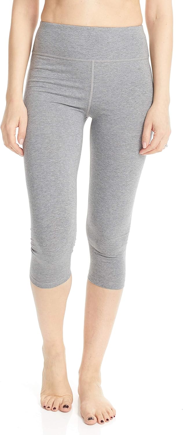 ESTEEZ High Waisted Soft Cotton Spandex Leggings-Shorts for Women - Full Leg - Capri - Biker Shorts - Shorts