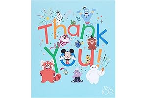 Disney 100 Thank You Card For Him/Her/Friend With Envelope - Light Blue Design