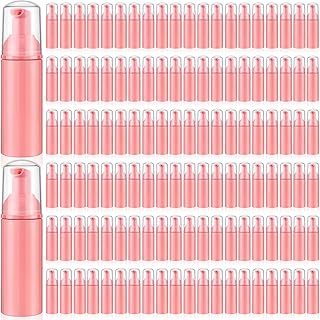 120 Pieces 2oz Foam Pump Bottles Empty Plastic Lash Shampoo Bottles Travel Foaming Soap Dispensers Pink Mini Refillable Bottles for Hand Liquid Soap Shampoo Conditioner Toiletries Cosmetics