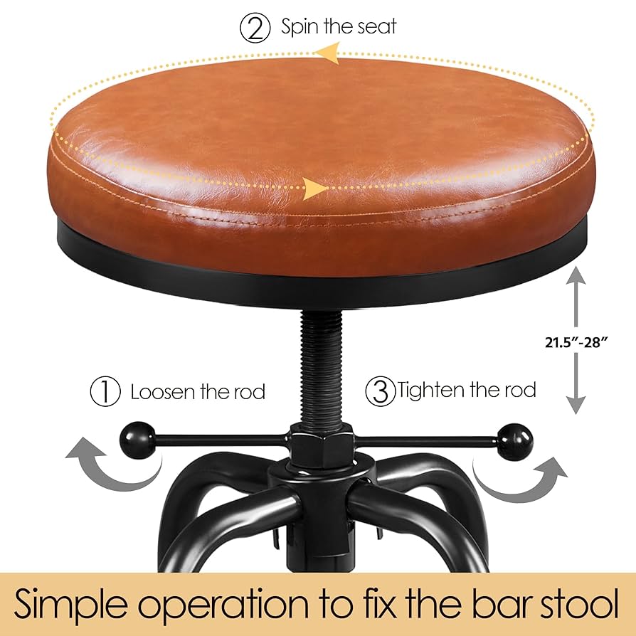 Amazon.com: Yaheetech Industrial Bar Stools Vintage Counter