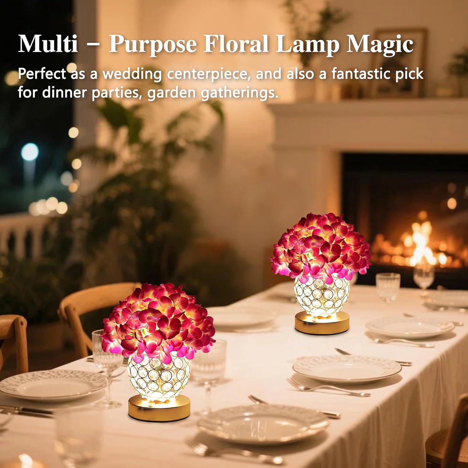 Artificial Hydrangea Flower Lamp with Remote Control, Hydrangea Flower 3 Color Dimmable Night Light Gifts for Women Mom Wife Friend Birthday Christmas, Bedroom Coffee Shop Store Living Room Decor - Image 2