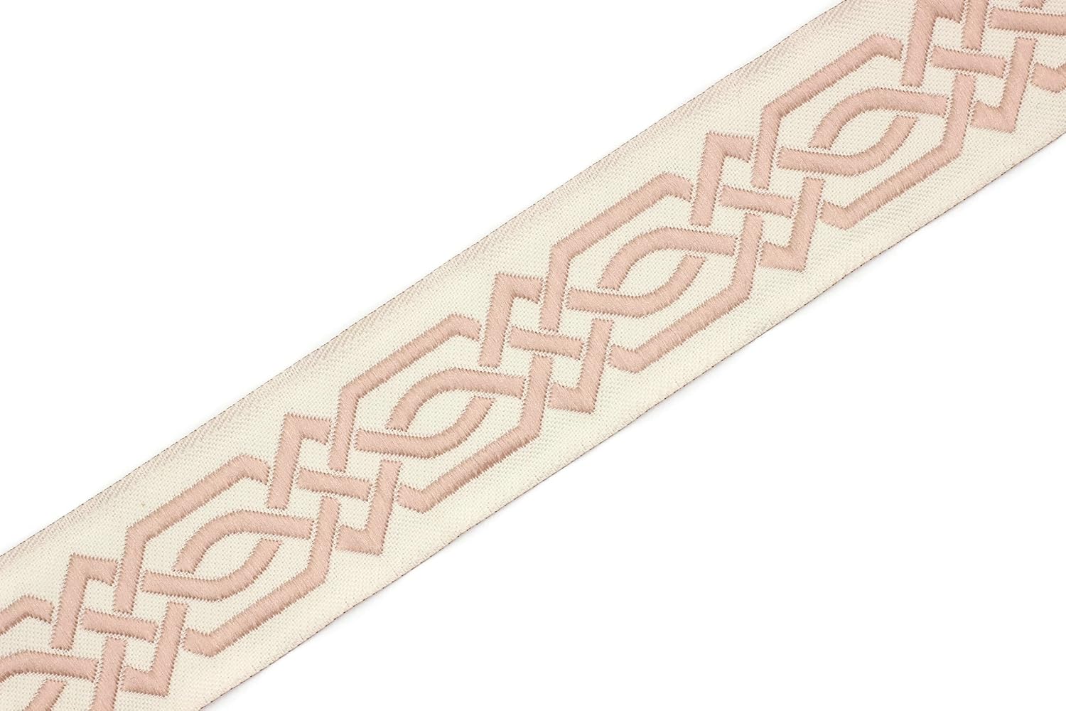 Celtic Claddagh 10.9 Yards Pink Ribbon - 1.37 Inch Wide Embroidered Woven Jacquard