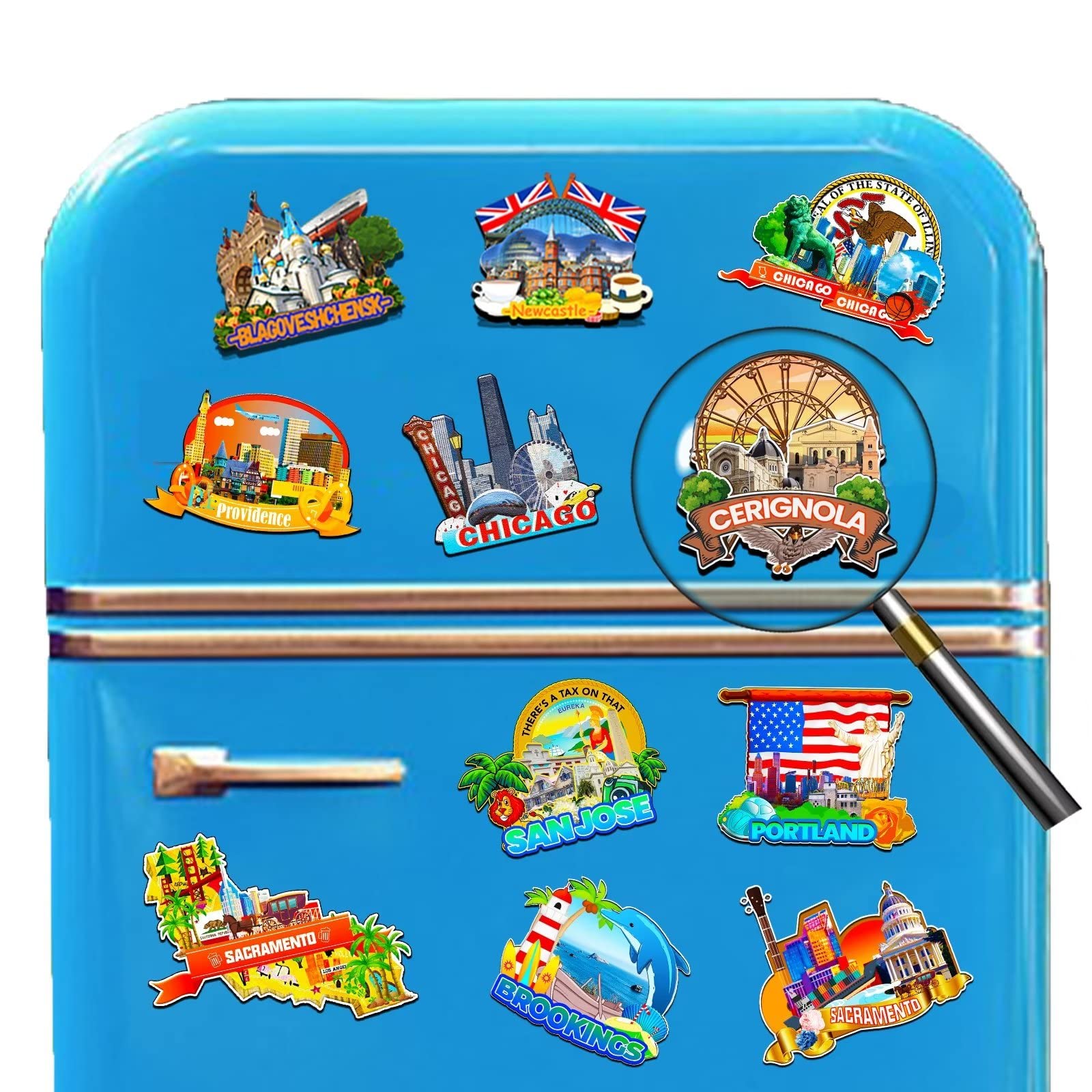 Modena (Italia) souvenir magnete da frigorifero isolati su sfondo bianco Foto stock - Alamy