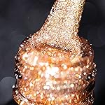 BURANO Reflective Diamond Nail Glitter Gel Polish, 7.3ml Gold Color Holographic Glitters Shiny Gel Polish UV Lamp Required (Fall JL4)