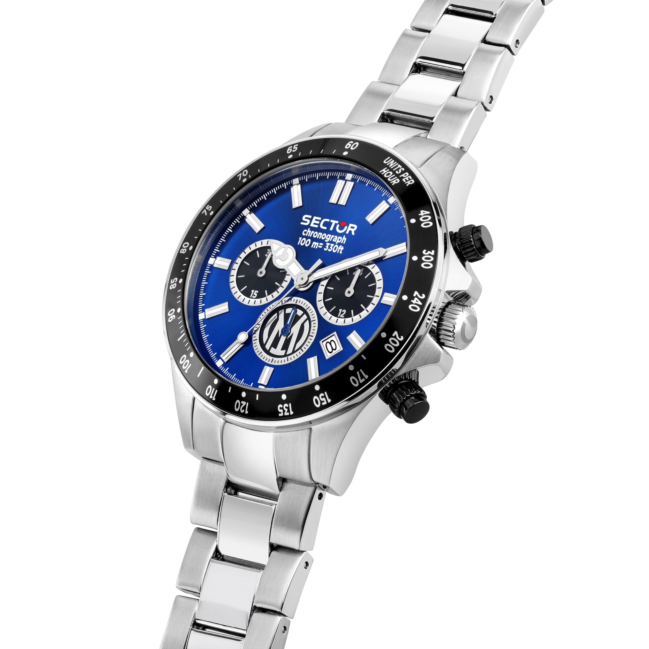 Sector No Limits Orologio Uomo, Cronografo, Analogico, 43 mm, Collezione 230 - INTER Special Edition - R3273661052