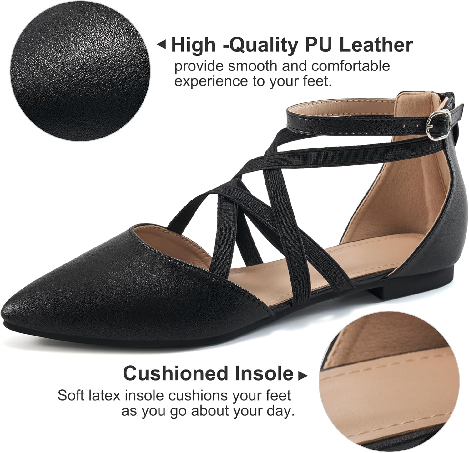 Womens Ballet Flats for Wedding: Comfortable Dress Work Flat for 2026 - Ladies Dressy Zipper Walking Shoes - Image 4