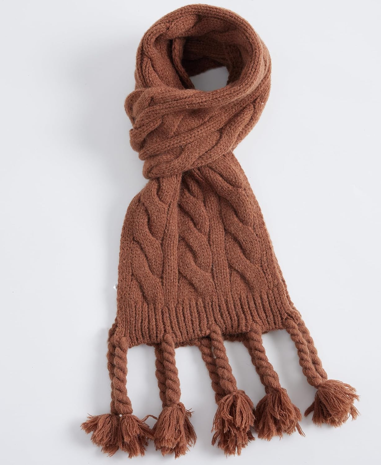 NEOSAN Women's Knit Scarf Winter Neck Warm Long Ribbed Thick Scarves Fashion Tassel Scarfs - Image 3