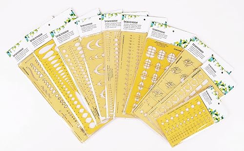 Miniatura 3 de Traceease Multi, plantilla de joyería con patrón para anillos, piedras, estimador de tamaño de diamante y peso, plantillas de herramientas de