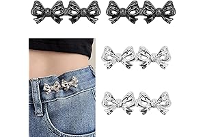 4 Pairs Bow Jeans Button Pins: The Effortless Waistline Solution
