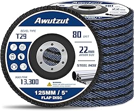 Flap Discs 125 mm Grain 80 for Grinder Iron Wood Sanding Discs 10 Pieces