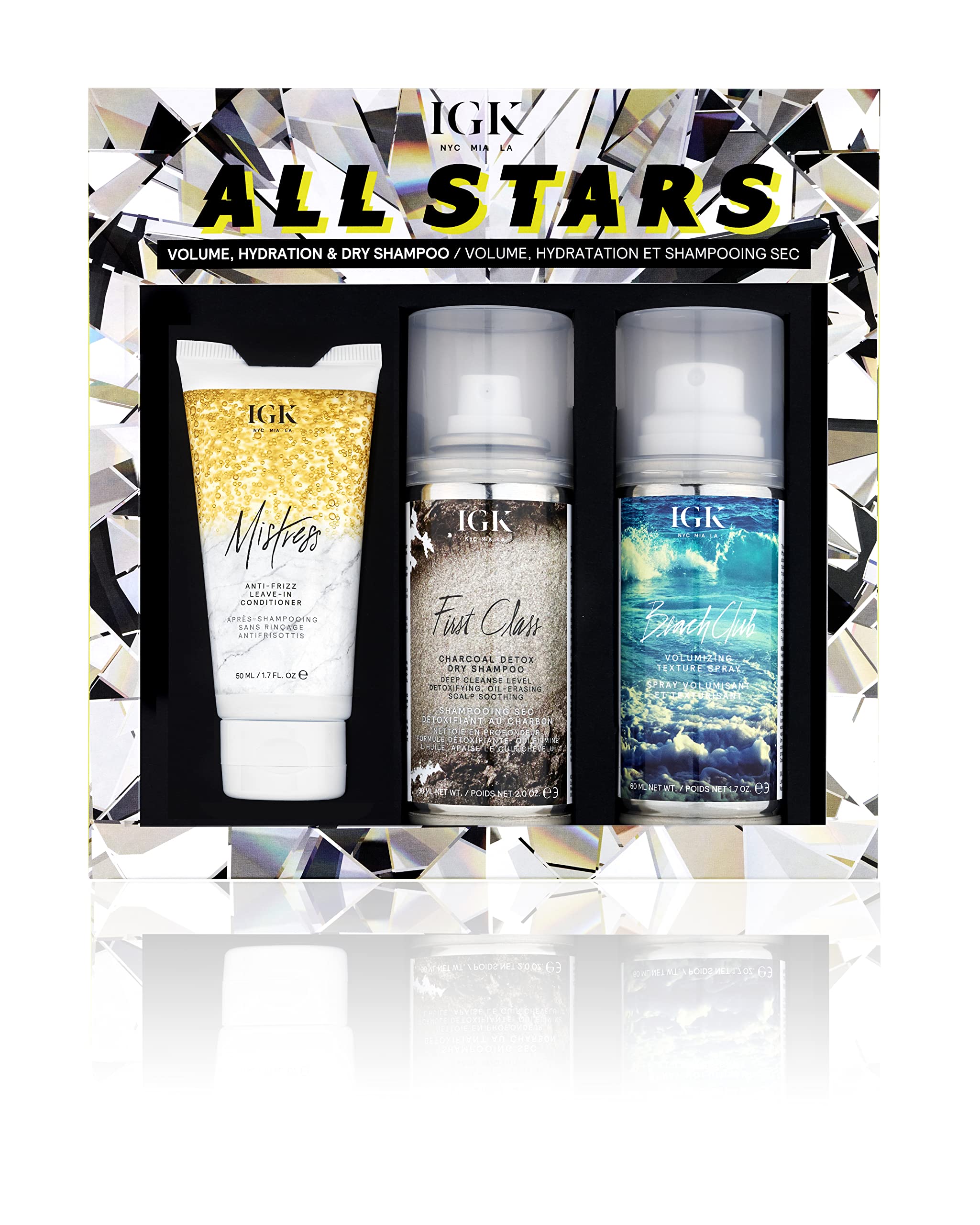 IGK ALL STARS Smooth Shine & Style Extend Kit, 5.4 oz