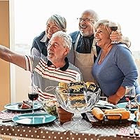 Vista 6 de Tenare 180 calcomanías de cumpleaños número 70, color negro y dorado con texto en inglés "Cheers to 70" (Cheers to 70 años), para fiestas