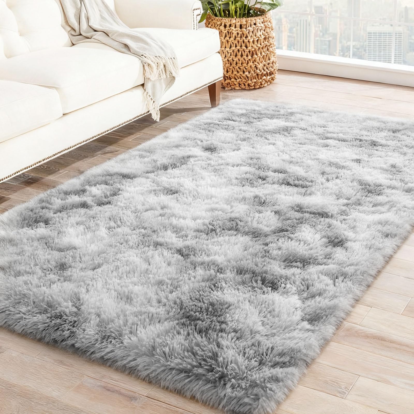 Tapis Salon Shaggy Tapis De Sol Grand Longs Moelleux Tapis