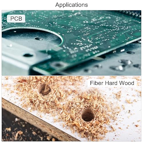 Miniatura 5 de uxcell 10 Uds 0.028 in Carburo End Mill Grabado Fresa Fresa CNC Router Bits para máquina PCB, vástago de 18"