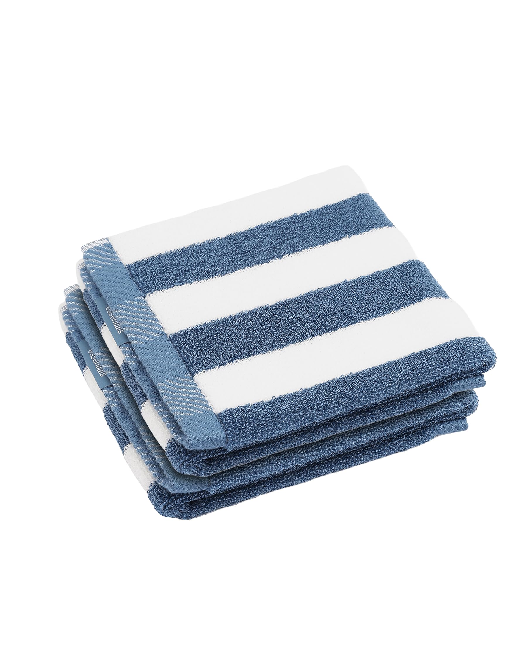 Jockey T211 Men Cotton Terry Ultrasoft and Durable Striped Hand Towel with Hanger Loop_(Pack of 2)_Provincial Blue-image-19