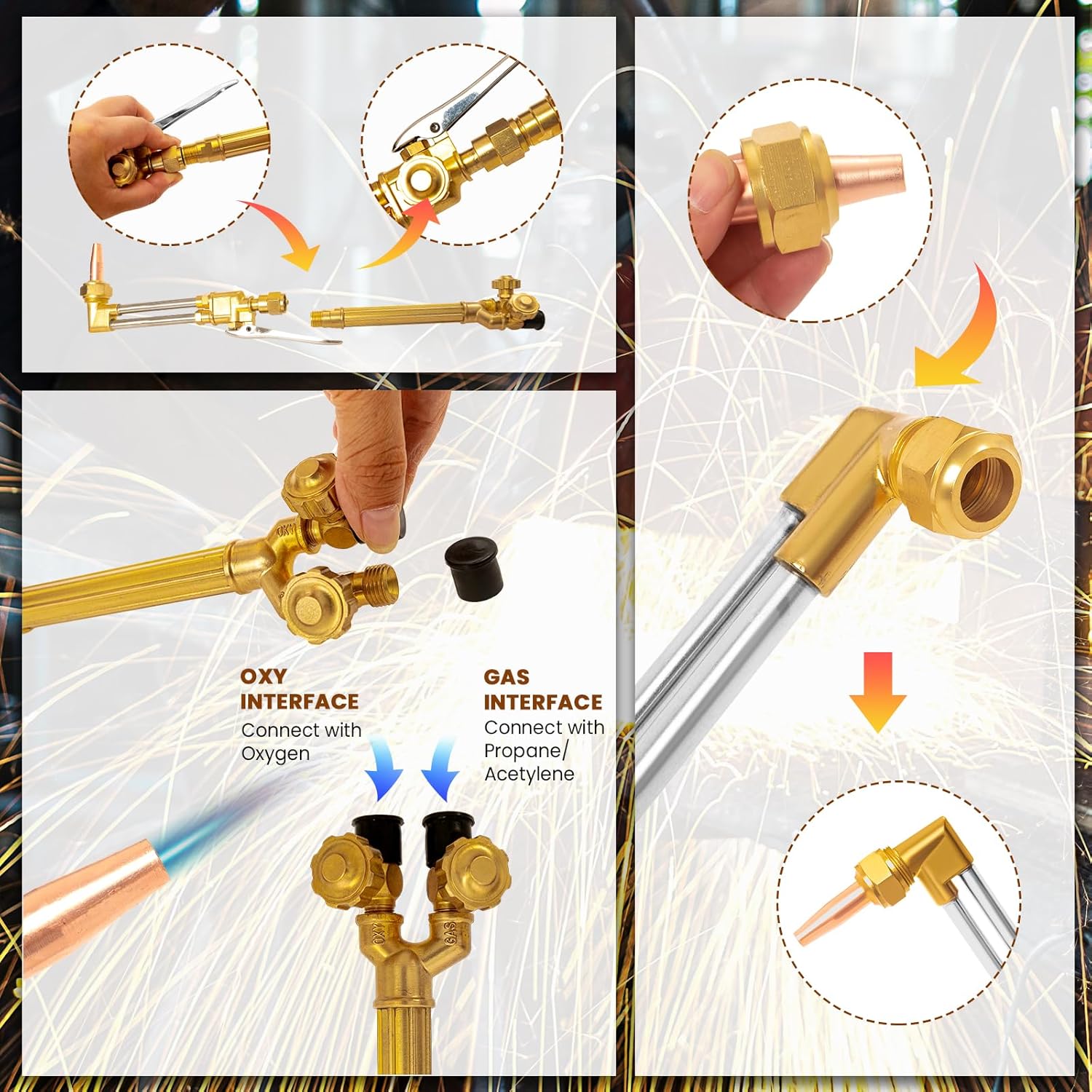 Cutting Torch CA1350 Medium Duty Victor Torch Set for Professional Cutting and Welding