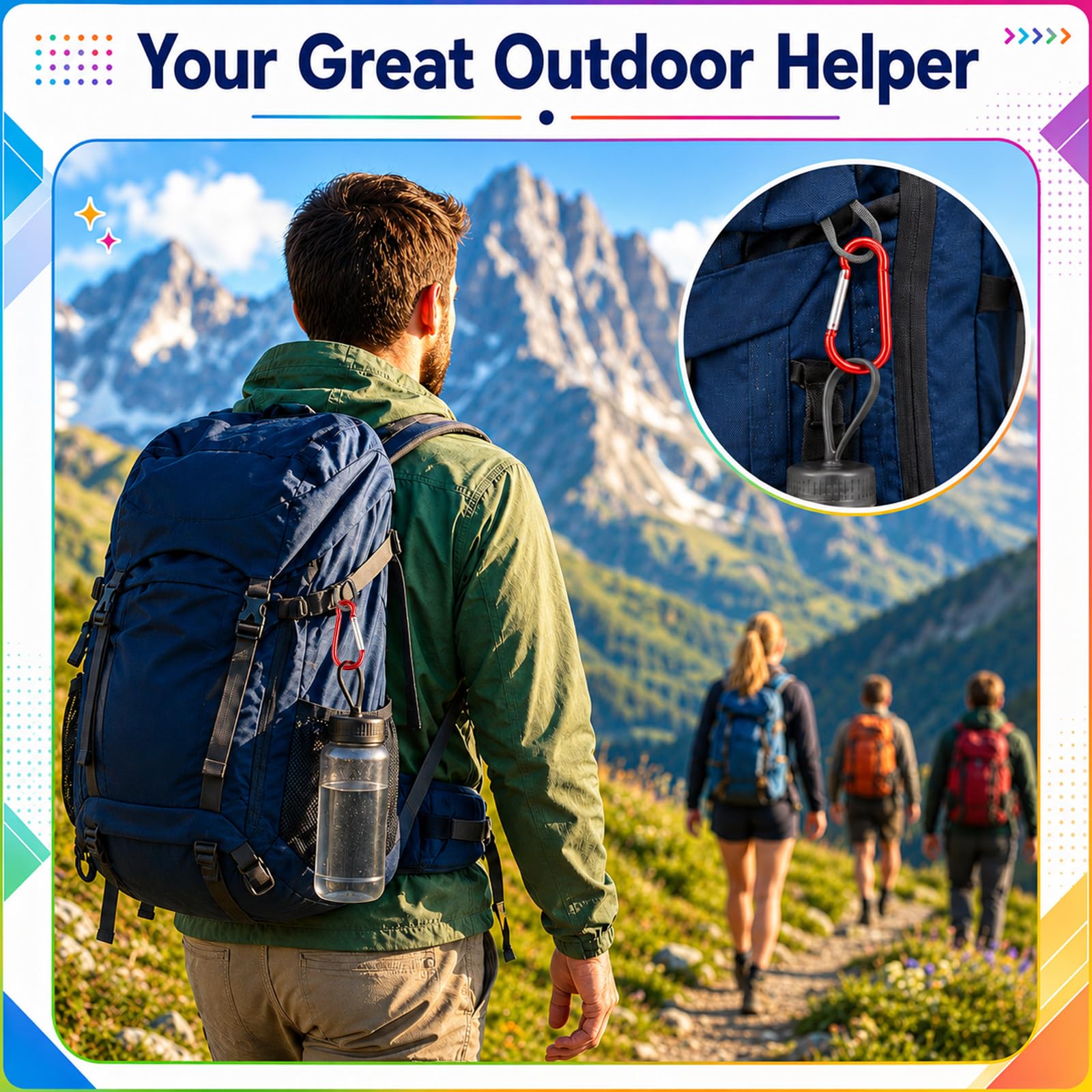 Karabinerhaken aus Aluminiumlegierung, kleiner Karabiner, Schlüsselanhänger, zum Aufhängen, Camping, Wandern, Reisen, Angeln, Outdoor-Aktivitäten, Hundeleine, Schlüssel, 600 Stück