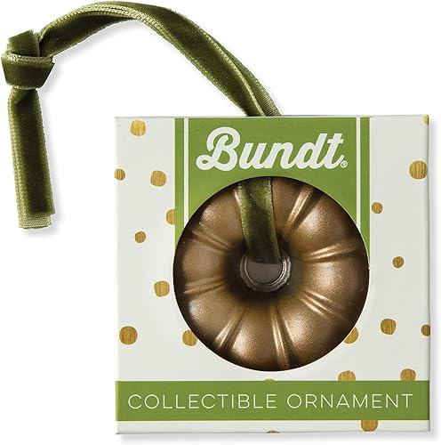 Miniatura 8 de Nordic Ware Bundt - Juego de adornos dorados, 2 piezas