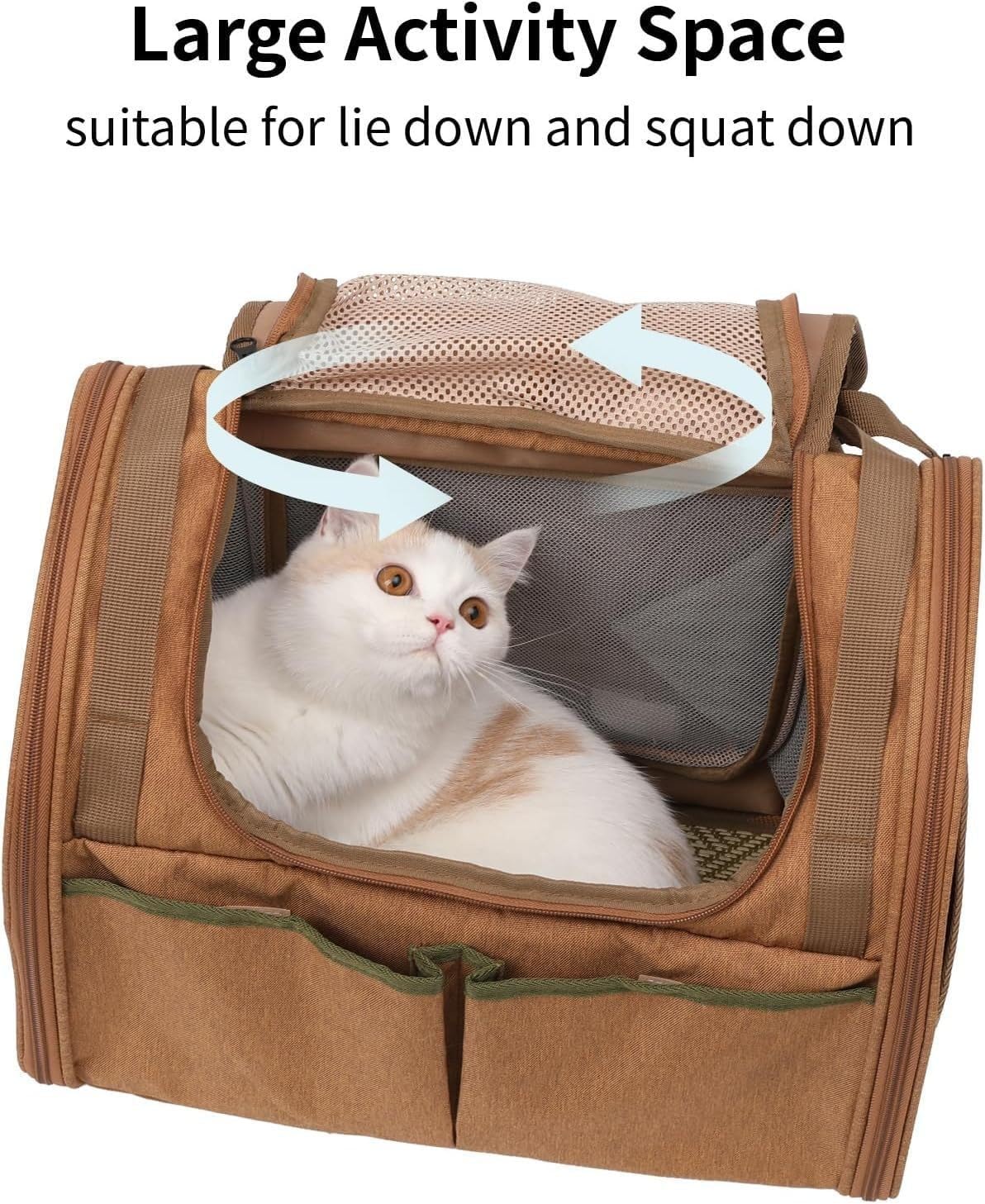 Cat Bag can be expanded, Breathable, Portable for Outdoor use, Large Space cat Backpack, Dog Space Capsule pet Bag