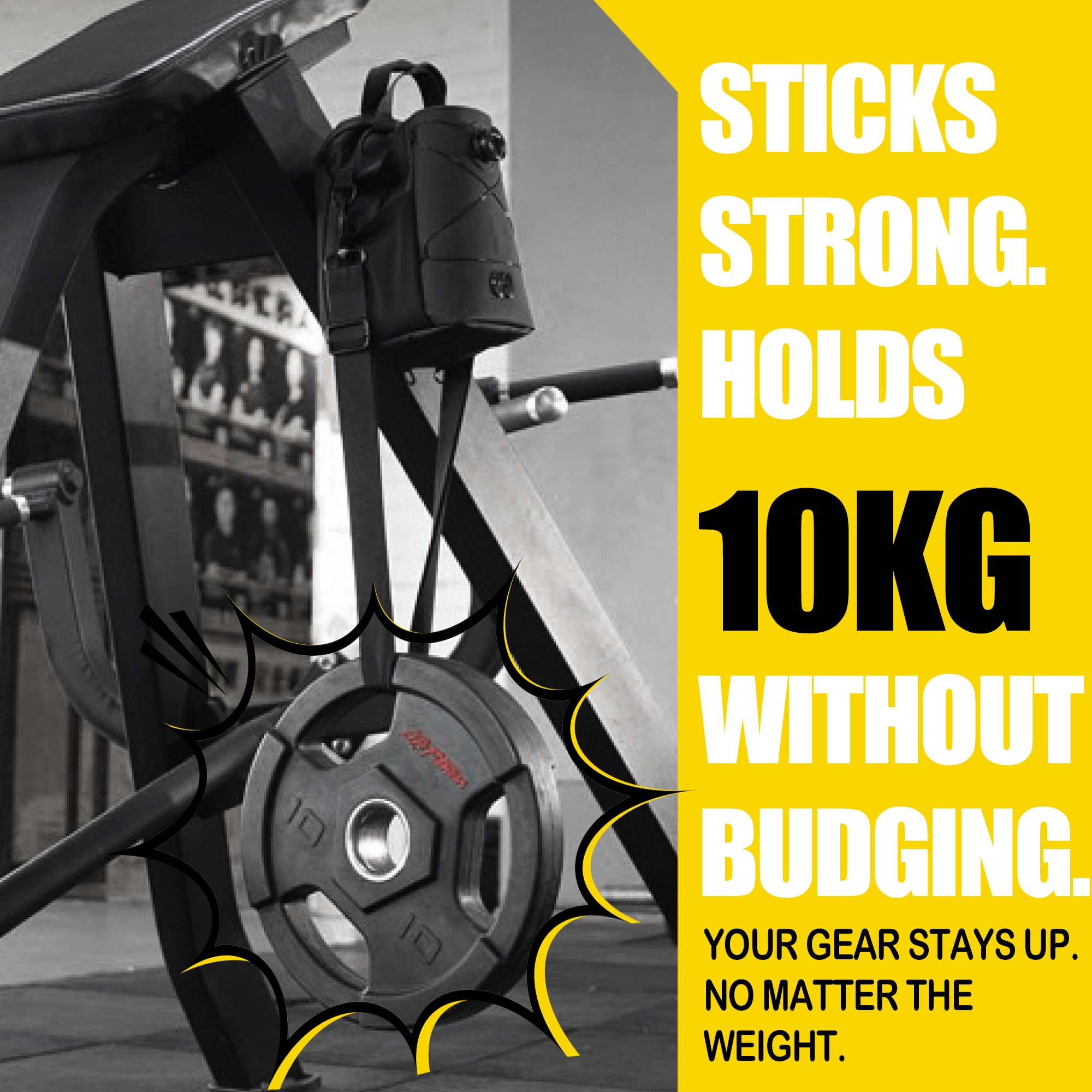 Richboyz Magnetische Flaschen-Schlingentasche: 10 kg Magnet – Wasserabweisender Gym Flaschenhalter Tasche mit Organizer – Freisprech-Sportzubehör für Männer und Frauen